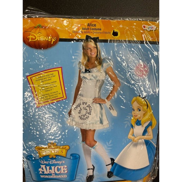 Disney By Disguise Alice Wonderland Adult Costume Size Juniors 4-6 - Picture 2 of 8